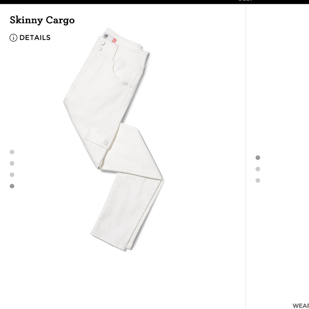 CAbi Women's Cream Skinny Cargo Pants